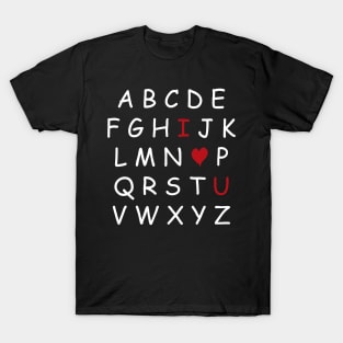 Alphabet I Love You , Valentine's Day T-Shirt